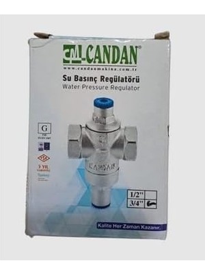 Renklimestore Candan Su Basınç Regülatörü, 3/4 Inç, Basınç Düşürücü Valf, Rekorsuz
