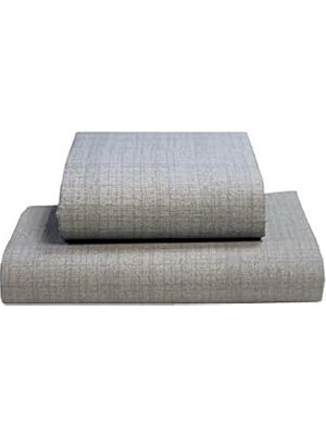 Renklimestore AT7513 Tek Kişilik Düz Çarşaf Seti, Gri, 160X240CM/50X70CM