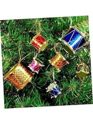 Renklimestore Yılbaşı Ağacı Süsü, 3 cm Süsler, Şekerler, Baba ve Hediye Paketi 10 Adet