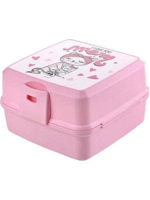 K-Yonlineticaret Kendiliğinden Kaşık Çatallı Beslenme Kutusu 4 Bölmeli Çocuk Beslenme Kabı Saklama K