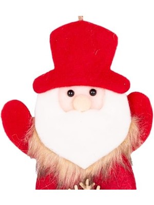 Renklimestore Yılbaşı Süsü Baba Kar Tanesi Figürlü Kırmızı 10X15 Cm.