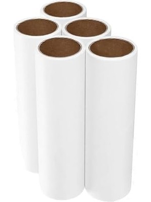 Renklimestore 5 Adet Yedek Tüy Toplayıcı Rulo 16 cm Kedi Köpek Tüyü Toplayıcı Yapışkanlı Yedek Rulosu