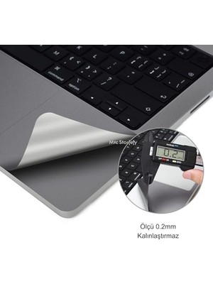 Renklimestore Pro 15 Inç Bar Id Uyumlu Trackpad Koruyucu A1707 A1990 Mat Ultra Ince Çizilme Önleyici Gri