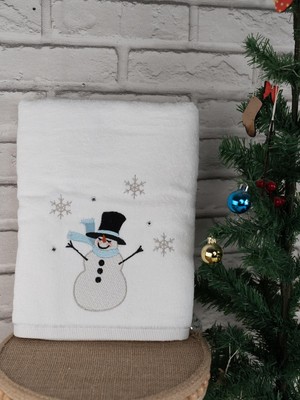 Baveno Home Pamuklu 69X127 cm Nakışlı Dekoratif Banyo Havlusu Baveno