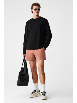 Grimelange Hause Erkek Bağlamalı Regular Kahverengi Şort