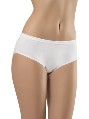 Erdem Kadın Beyaz Pamuklu 6'lı Paket Ribana Külot 2507