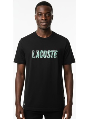 Lacoste Baskılı Regular Fit Bisiklet Yaka Basic T-Shirt