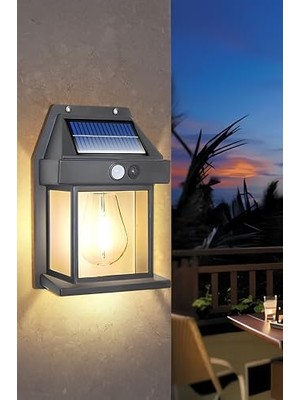 Renklimestore 2024 Model Yeni Suya Dayanıklı Harekete Duyarlı Güneş Enerjili Solar LED Dış Mekan Bahçe Lambası (4)