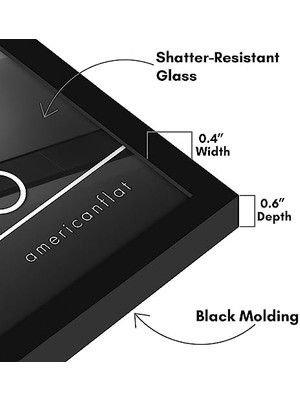 Renklimestore Siyah 10X13 Resim Çerçevesi - Kırılmaya Dayanıklı Camlı Ince Kenarlıklı Fotoğraf Çerçevesi - Duvar ve Masa Üstü Için Yatay ve Dikey Formatlar