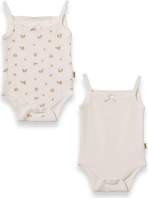 BabyCosy Organic Wear Bebek 2li Askılı Zıbın Body %100 Organik Pamuk - Bebek ve Yenidoğan Serisi - CSYM31123