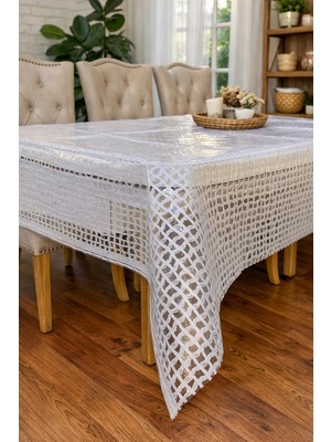 Hasır Masa Örtüsü Lüks Siline Bilir Su Geçirmez Masa Örtüsü Pvc Kaplama Muşamba Sofra Bezi