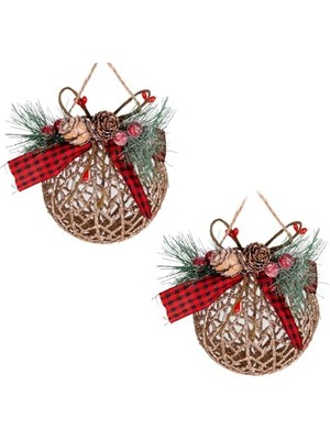 Renklimestore Yılbaşı Ağaç Süsü Yılbaşı Topu 2 'li Set 10 Cm.