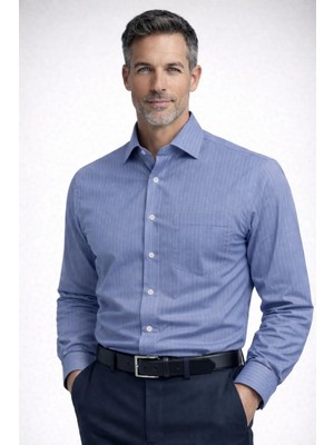 BURSPA Rahat Kesim Klasik Pamuklu Erkek Baba Gömlek