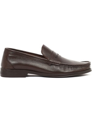 Derimod Erkek Kahverengi Deri Klasik Loafer 26SFD6016FT