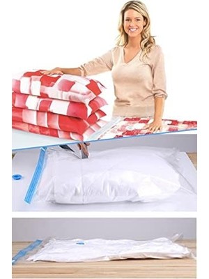 Renklimestore Büyük Boy Vakumlu Hurç Yorgan Hurcu Vakumlu Hurc Poşet Saklama Torbası - 73 x 130 cm 1410