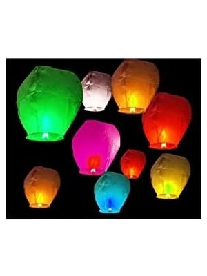 Renklimestore Gece Gökyüzü Dilek Feneri Dilek Balonu Büyük Uçan Romantik 3 Adet