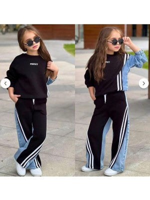 Rapapa Perfect 2 Ip Sardonsuz Denim Şeritli Eşofman Takımı 1802S