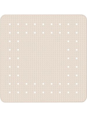 Renklimestore Mirasol Banyo Paspası Bej 54 x 54 cm Vantuzlu Kaymaz Duş Paspası Bej