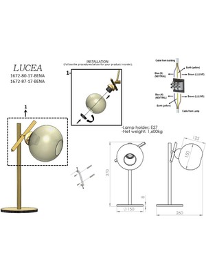 Renklimestore Purıo Teklı Altın M.lambası 1XE27