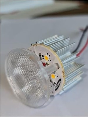Renklimestore 10'lu Paket Dekoratif Yuvarlak Tente Içi(Kasasız) LED Armatür 12V - Beyaz Işık (6500K)