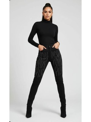 Hard Money Taş Işlemeli Likralı Dar Paça Kot Pantolon