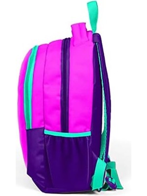 Renklimestore Üç Bölmeli Kız Çocuk Ilkokul ve Ortaokul Okul Sırt Çantası - Mor Pembe
