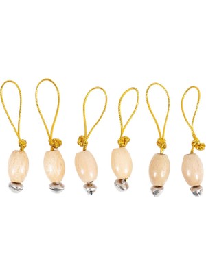 Renklimestore Bebek Yılbaşı Ağaç Süs Hobi Zilli Ağaç Boncuk Çok Amaçlı Etkinlik Doğum Günü Zil Dekoratif Süsü Hediye 6 Adet Set