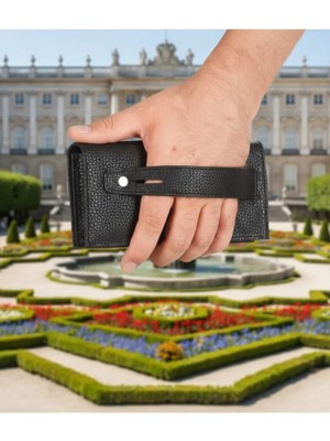 Newish Polo Portföy Stil Mıknatıslı Telefonluk, Kartlık, Cüzdan ve El Çantası-Vegan Suni Deri