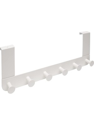 Renklimestore Enudden Kapı Askısı, Metal, Beyaz, Asmak Için 6 Kancalı