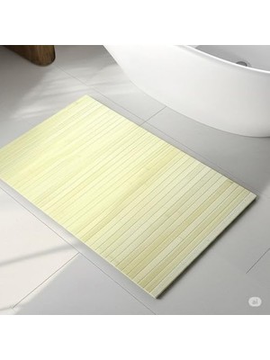 Renklimestore Eko Serisi 50X80 cm Doğal Bambu Banyo Paspası
