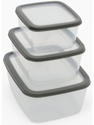 Renklimestore 3’lü Sızdırmaz Saklama Kabı Seti | 1600ML + 2800ML + 4600ML | Şeffaf Plastik Yemek Kabı | Gıda Saklama & Mutfak Organizer Kutusu | Mikrodalga ve Buzdolabı Uyumlu