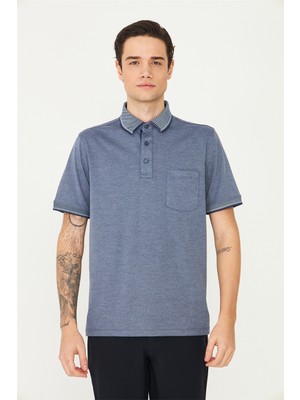 White Stone Navy Polo Yaka T-Shirt