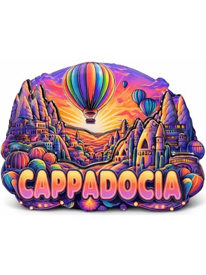 Urz Grup Kapadokya Temalı Ahşap Buzdolabı Magneti Model 2