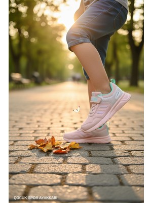 Enoch Nefes Alabilir File Yapılı ve Cırtlı Çocuk Spor Ayakkabı