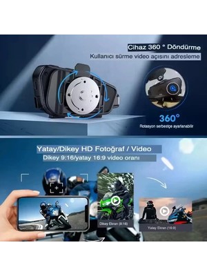 Q28 Kameralı Motosiklet Kask Kulaklığı