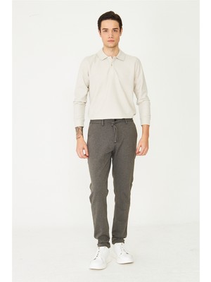 White Stone Haki Bağcıklı Rahat Kesim Jogger Pantolon