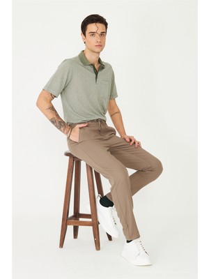 White Stone Haki Modern Kesim Bağcıklı Smart Casual Jogger Pantolon