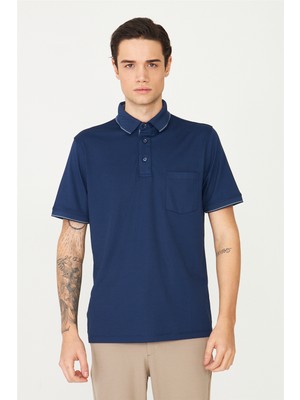 White Stone Lacivert Polo Yaka T-Shirt