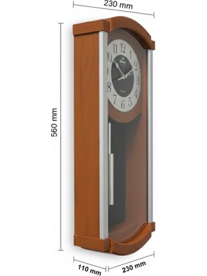 Eastar A3042 Metal Kadranlı Sarkaçlı Sessiz Duvar Saati (56 Cm)
