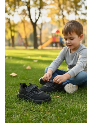 Enoch Hava Kanallı Örgü Dokulu ve Cırtlı Çocuk Spor Ayakkabı