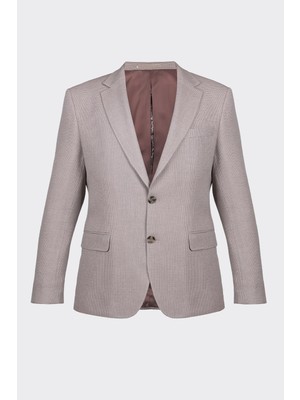 White Stone Açık Kahve Kapak Cepli Smart Casual Ceket