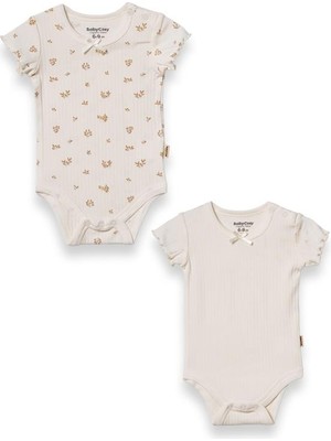 BabyCosy Organic Wear Bebek 2li Kısa Kollu Zıbın Body %100 Organik Pamuk, BEBEK-YENIDOĞAN-CSYM31126