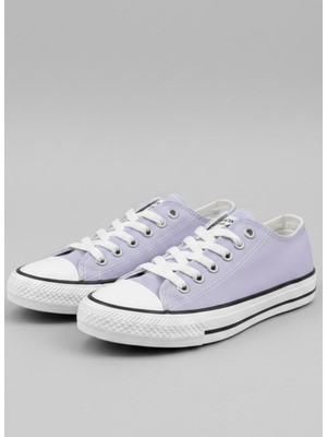 Bukond Kısa Kot Keten Bağcıklı Günlük Rahat Esnek  Düz Şeffaf Taban  Bez Ayakkabı Sneaker