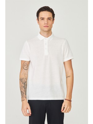 White Stone Beyaz Polo Yaka T-Shirt