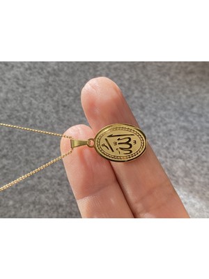 Kurukafa Gift Allah Yazılı Rodyum Kaplama Kolye