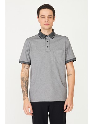 White Stone Siyah/Beyaz Polo Yaka T-Shirt