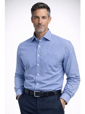 BURSPA Rahat Kesim Klasik Pamuklu Erkek Baba Gömlek