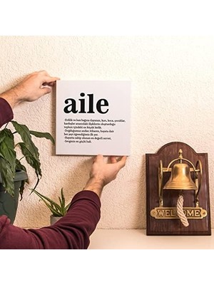 Renklimestore Aile Kelime Anlamlı Kanvas Tablo