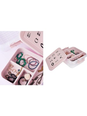 Senson Bijuteri Mücevher Kutusu - Çok Amaçlı Bölmeli Takı Saklama Kutusu - Lisinya
