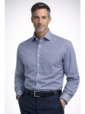 BURSPA Rahat Kesim Klasik Pamuklu Erkek Baba Gömlek